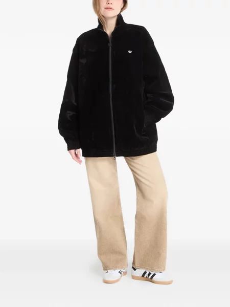 Prugaste samt tenisice Adidas crna