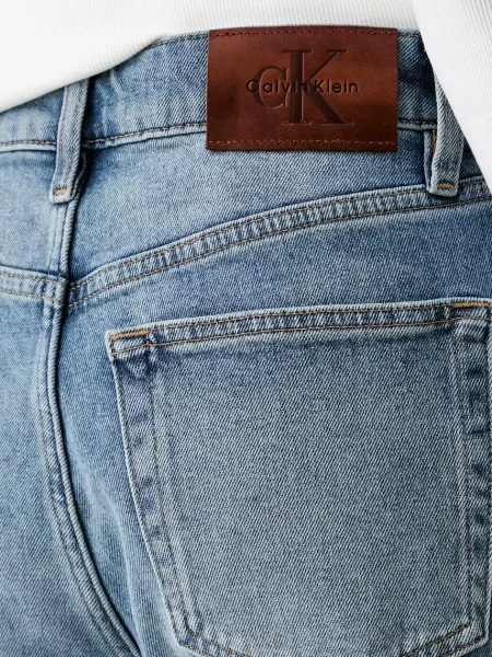 Calvin Klein Jeans дънки straight дамски синьо