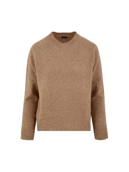 Dzianinowy sweter Aspesi brązowy