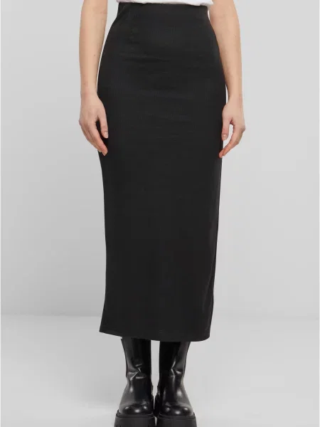 Suknja Urban Classics prorez crna