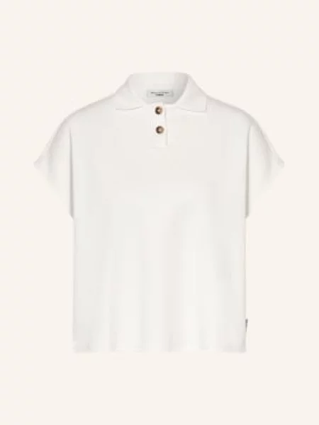 Marc O'polo Denim Koszulka Polo Z Pikowanym Wzorem beige białe