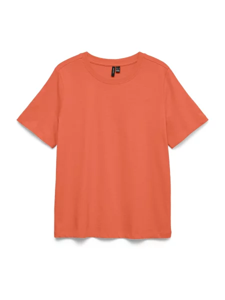 VERO MODA Tricou VMPAULINA închis portocaliu