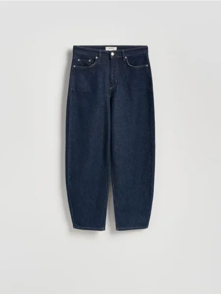 Reserved Džínsy barrel leg indigo jeans