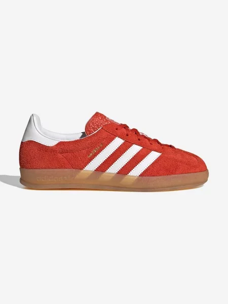 Замшеві кросівки adidas Originals Gazelle Indoor помаранчевий