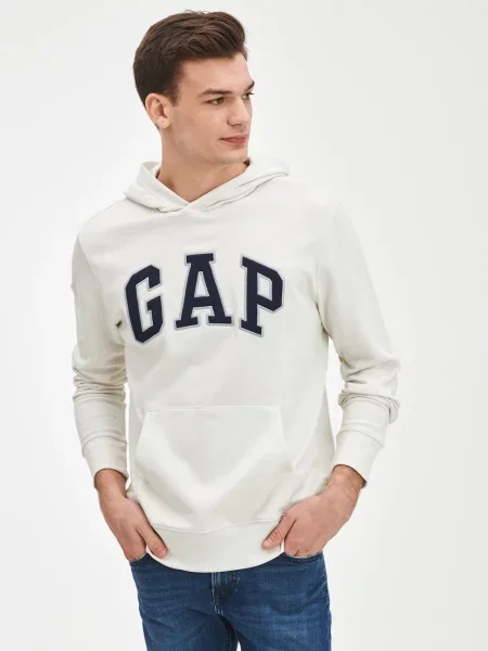 Hanorac cu glugă Gap cu autograf gri