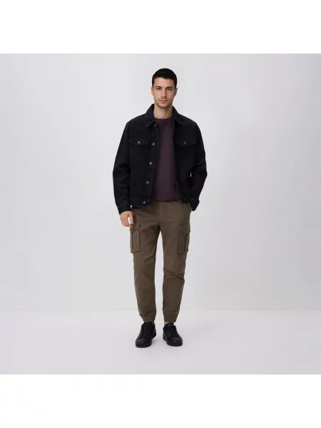 Reserved Kalhoty jogger cargo béžová