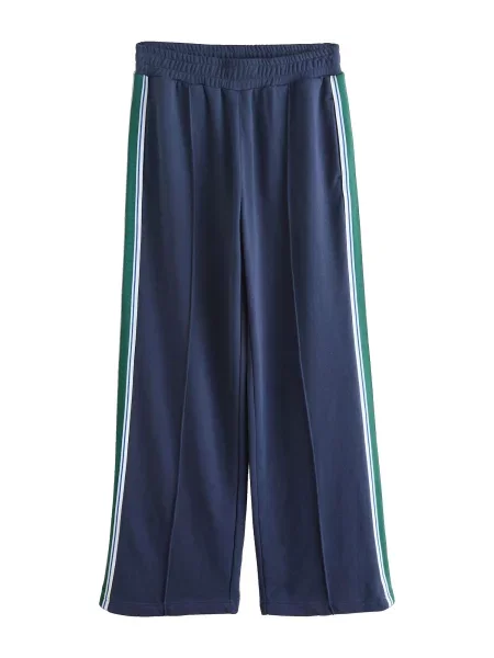Next Pantaloni bleumarin / verde stuf alb