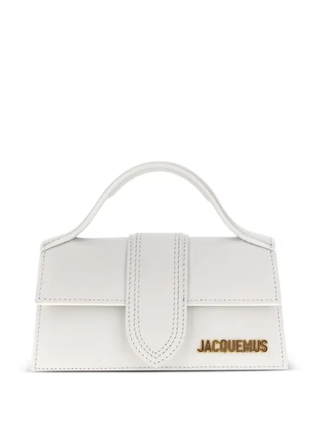 Geanta de piele Jacquemus din piele alb