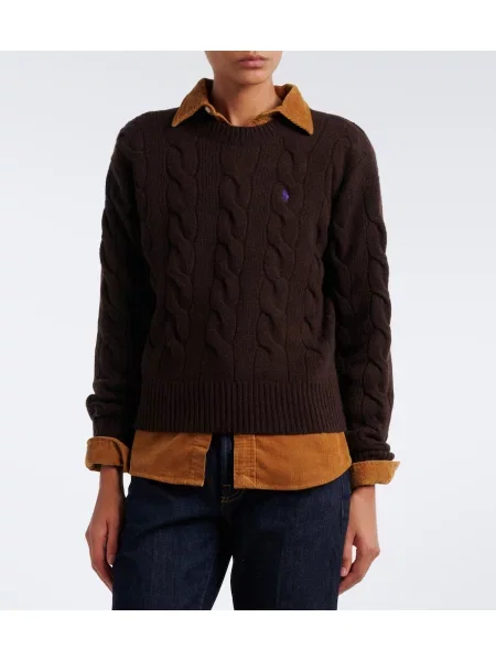 Volneni pulover Polo Ralph Lauren rjava