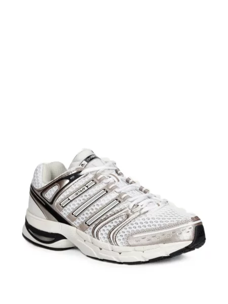 Decupat geacă Adidas cu glugă cu model piele de șarpe alb