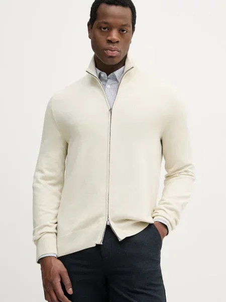 BOSS kardigan Upalano-L beżowy