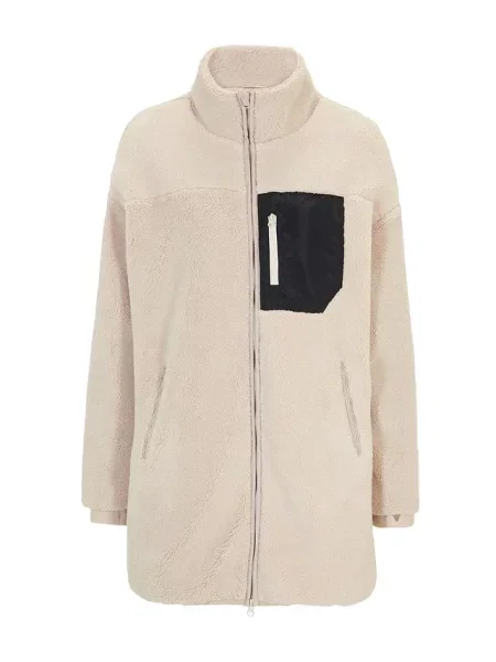 Bluza rozpinana z polaru baranka szara