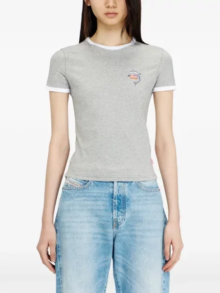 Tricou Diesel lung gri
