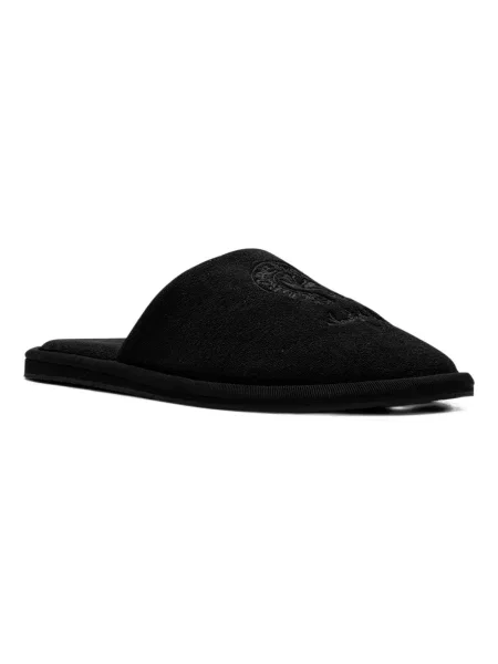 Papuci de casă Chrome Hearts cu motiv cu inimi negru