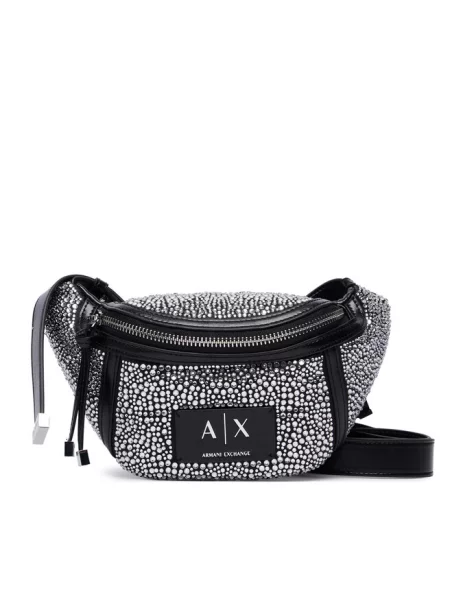 Armani Exchange nerka z imitacji skóry czarna