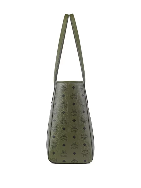 Geantă shopper Mcm din piele verde