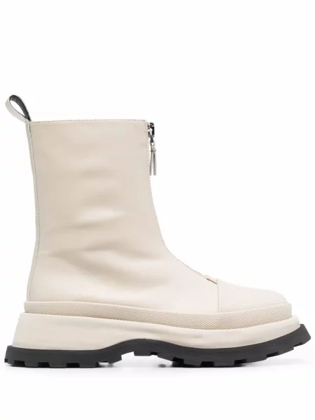 Cizme scurte Jil Sander din piele