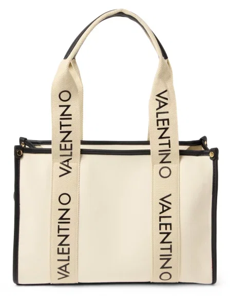 Torebka z detalami z logo model CANDLE' Valentino Bags beżowa