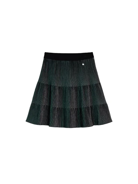 Desigual Fustă gri / verde negru