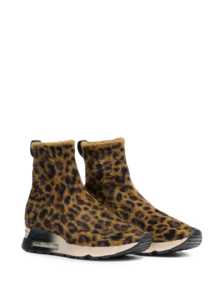 Top Ash cu imagine cu model leopard slip-on maro