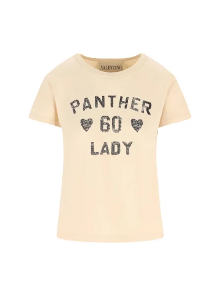 Koszulka Valentino Garavani z nadrukiem beżowa