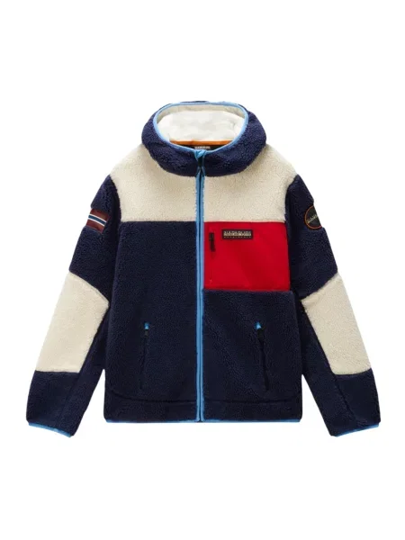 Bluza z kapturem Napapijri z kapturem niebieska