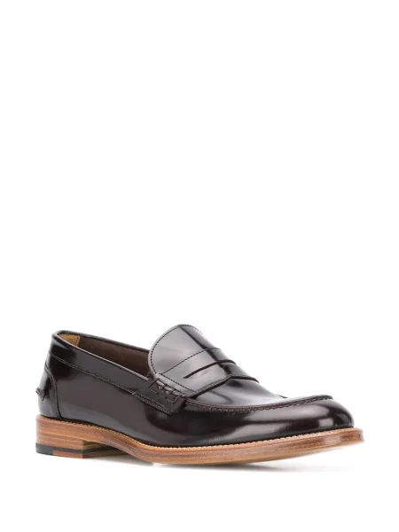 Pantofi loafer Dell'oglio din piele slip-on maro