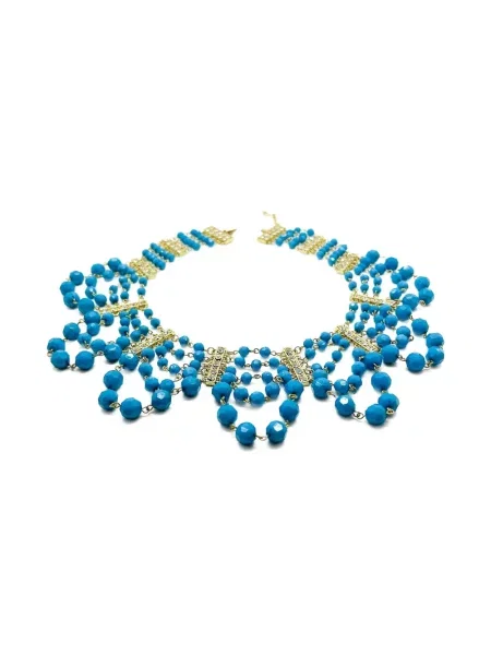 Colier Jennifer Gibson Jewellery de cristal albastru