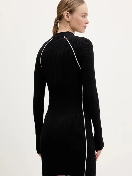 Tommy Jeans Rochie tricotat bleumarin / roșu alb negru
