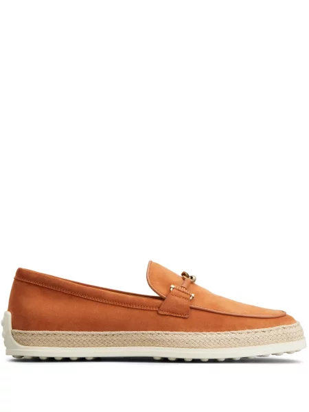 Espadrile Tod's din piele portocaliu