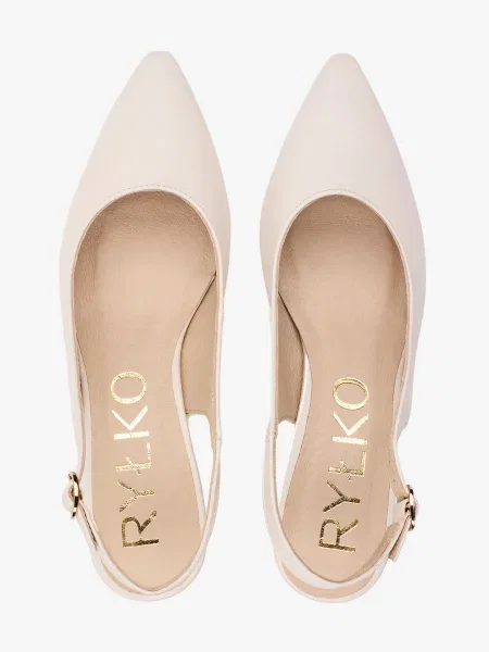 Шкіряні Туфлі RYLKO кремовий