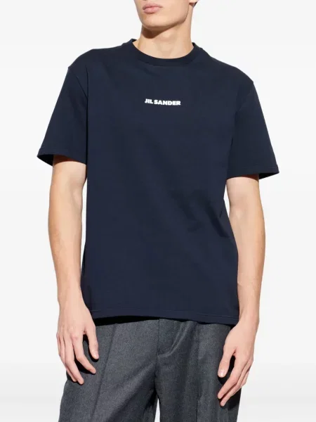 Tricou Jil Sander cu imagine albastru