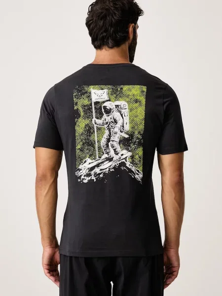 Dynafit tricou sport pentru bărbați din BACK GRAPHIC negru