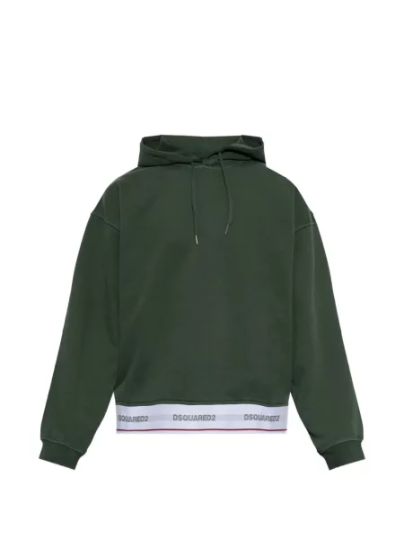 Hanorac cu glugă Dsquared2 cu autograf cu cordon verde