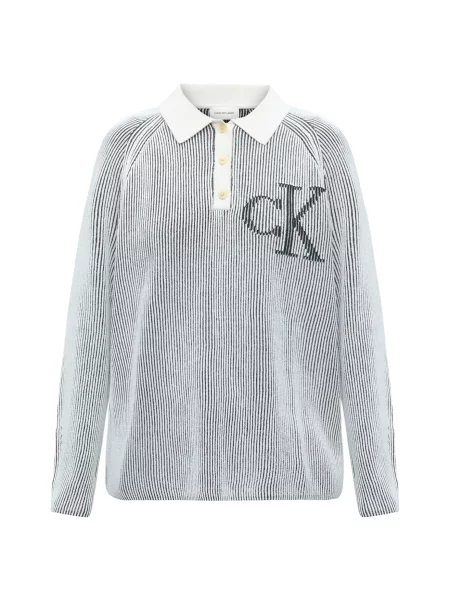Calvin Klein Jeans Pulover negru alb