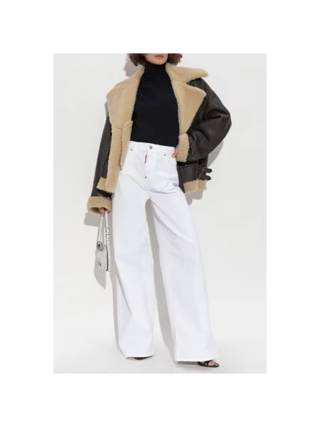Sweter z golfem Dsquared2 bez rękawów do golfa czarny