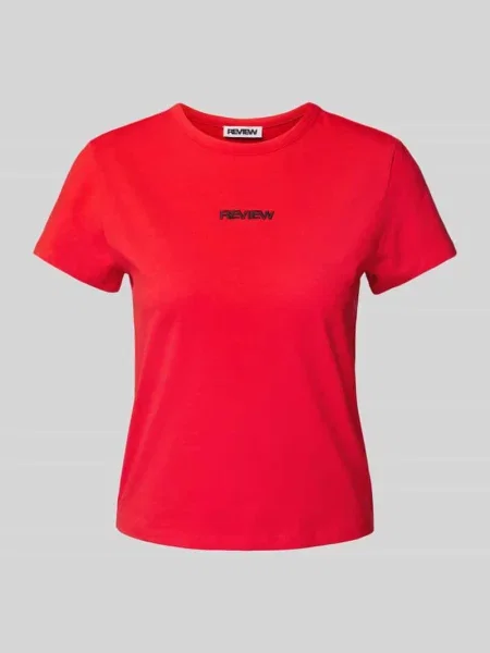 T-shirt z nadrukiem z logo Review