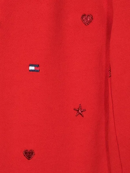 Spodnie dziecięce Tommy Hilfiger czerwone