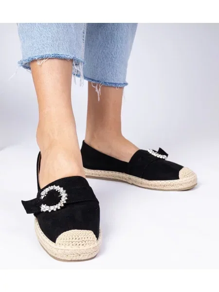 Kamínky espadrilky D/ceo černé