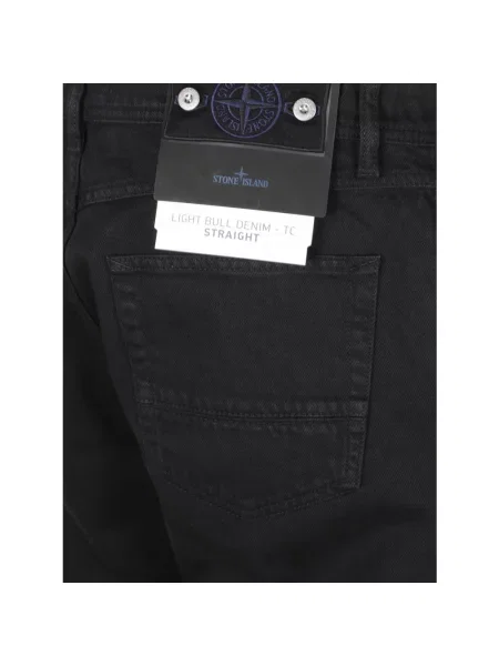 Jeansy Stone Island z kamieniami czarne