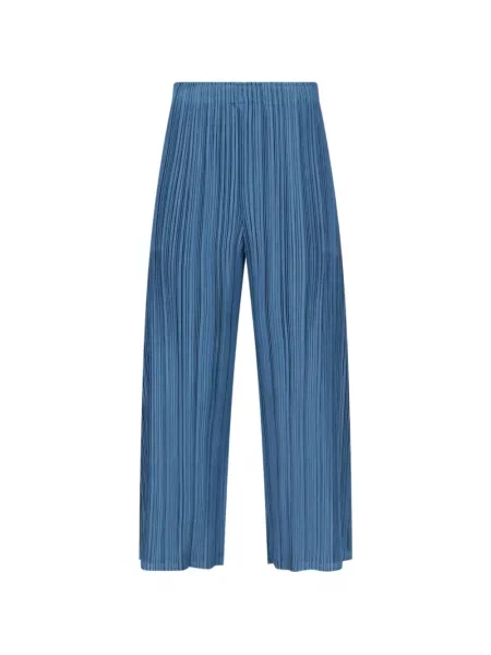 Pantaloni Pleats Please Issey Miyake albastru
