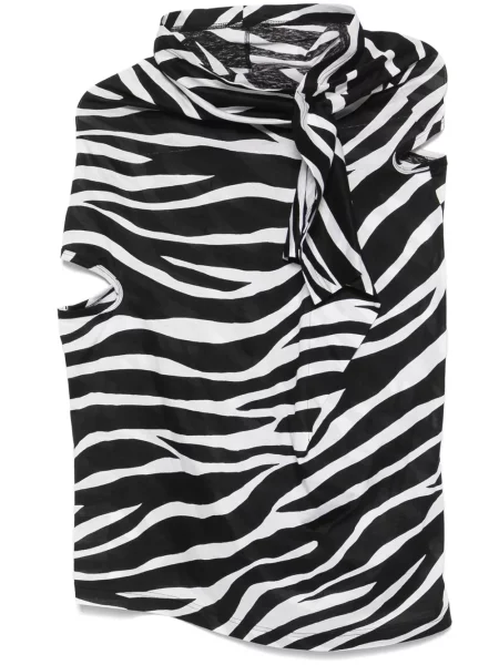 Bluzka Junya Watanabe z nadrukiem w zebrę czarna