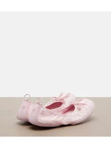 Balerini Balenciaga din canvas roz