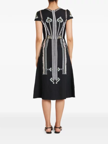 Rochie Temperley London cu broderie de in negru