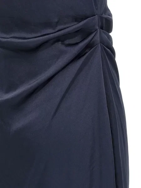 Rochie midi Theory drapată până la genunchi de costum albastru