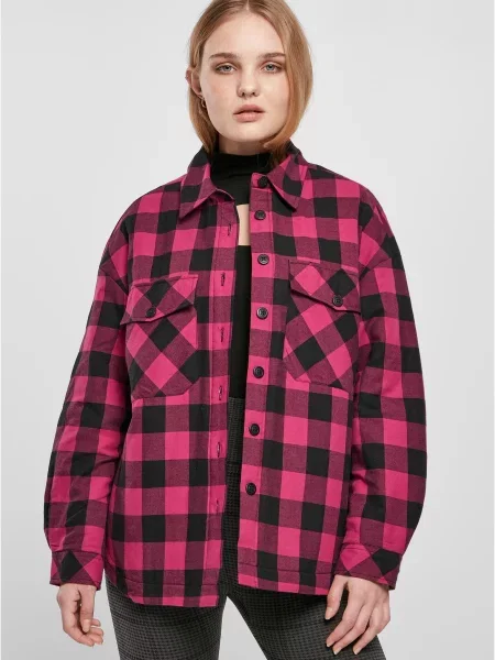 Cămașă Urban Classics de flanelă negru