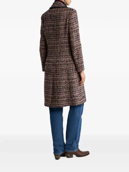 Palton Etro din tweed roz