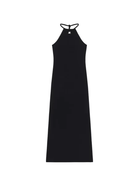 Rochie Courreges cu gât halter de costum cu autograf negru