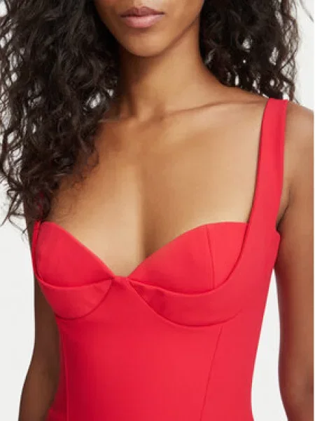 Elisabetta Franchi Cocktail obleka Fitted Fit rdeča