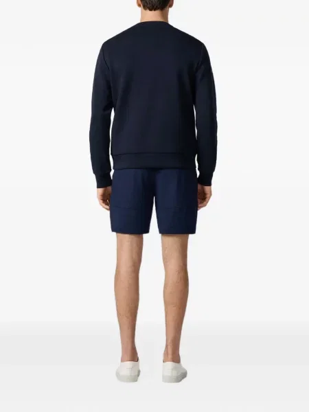 Hanorac crewneck Hackett London cu imagine cu decolteu rotund albastru